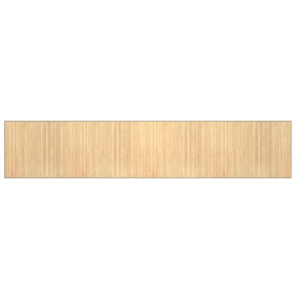 Tapis rectangulaire naturel clair 80x400 cm bambou