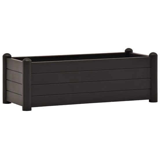 Lit surélevé de jardin pp anthracite 100x43x35 cm