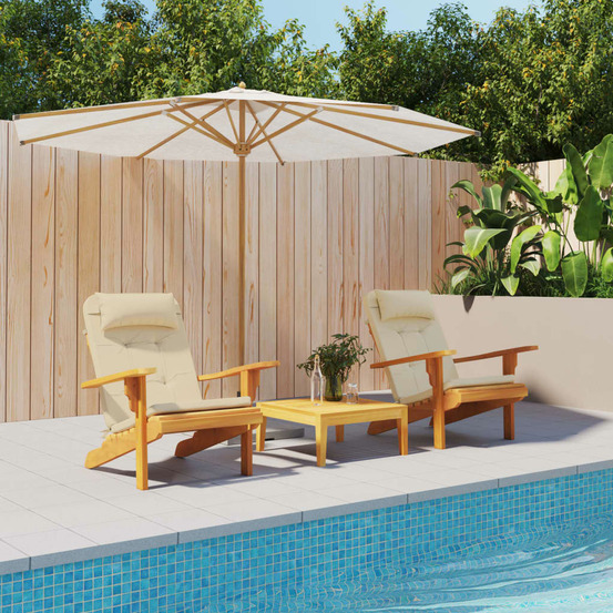 Coussins de chaise adirondack lot de 2 beige tissu oxford