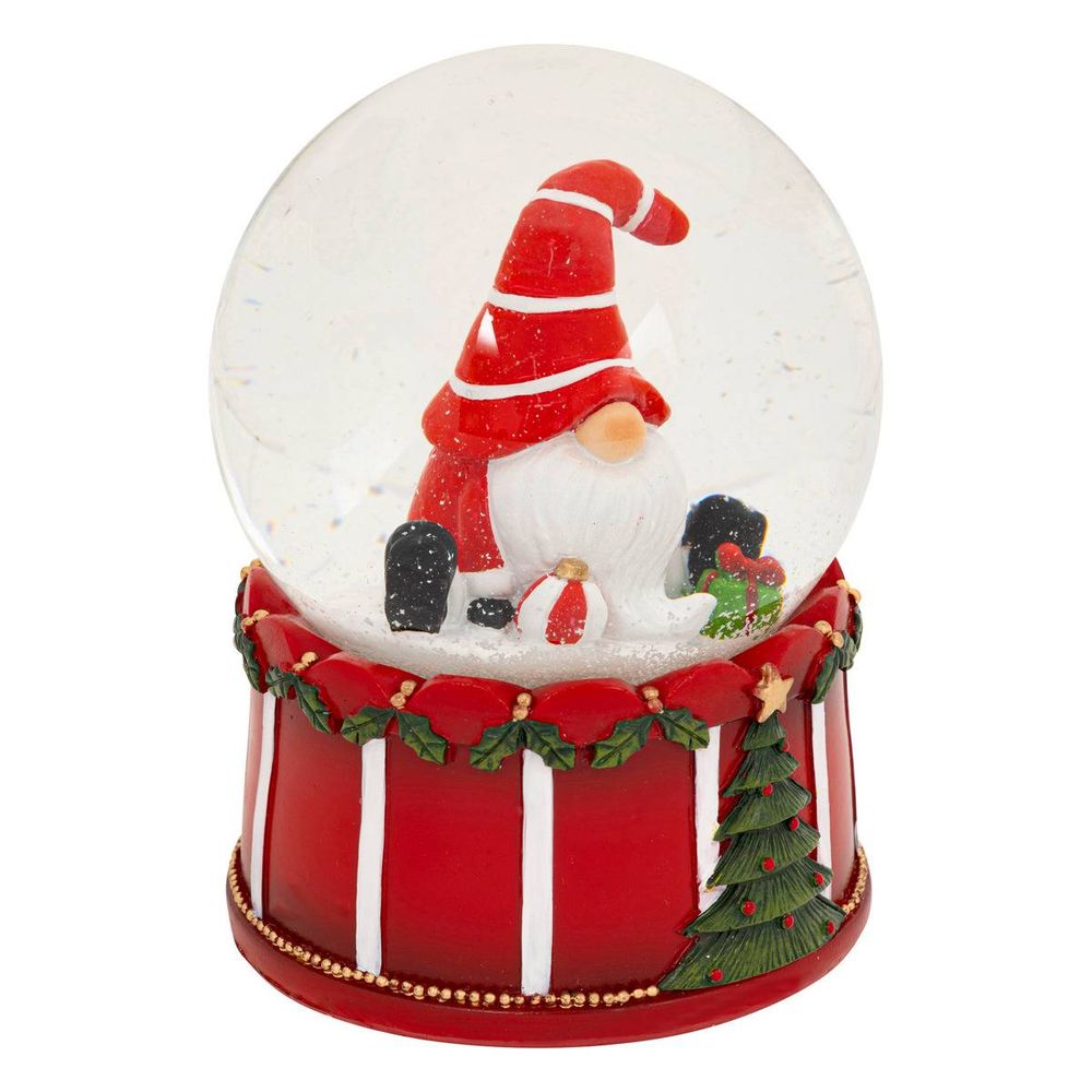 Boule neige gnomes 100mm 2ass