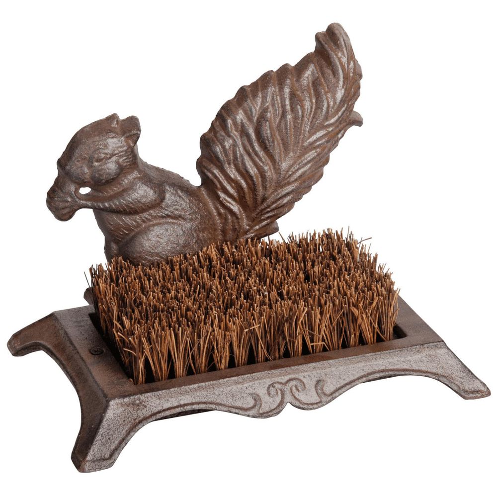 Brosse nettoyage chaussure en fonte et fibre de coco ecureuil