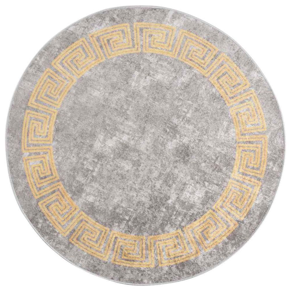 Tapis lavable φ120 cm gris