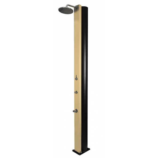 Douche de piscine solaire pulsate 40l avec rince pieds-beige-beige-17.5 --