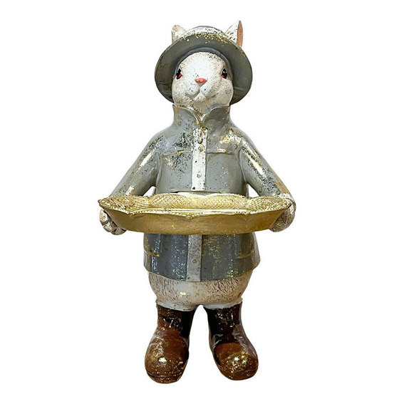 Statuette décorative lapin résine 19x15x29cm