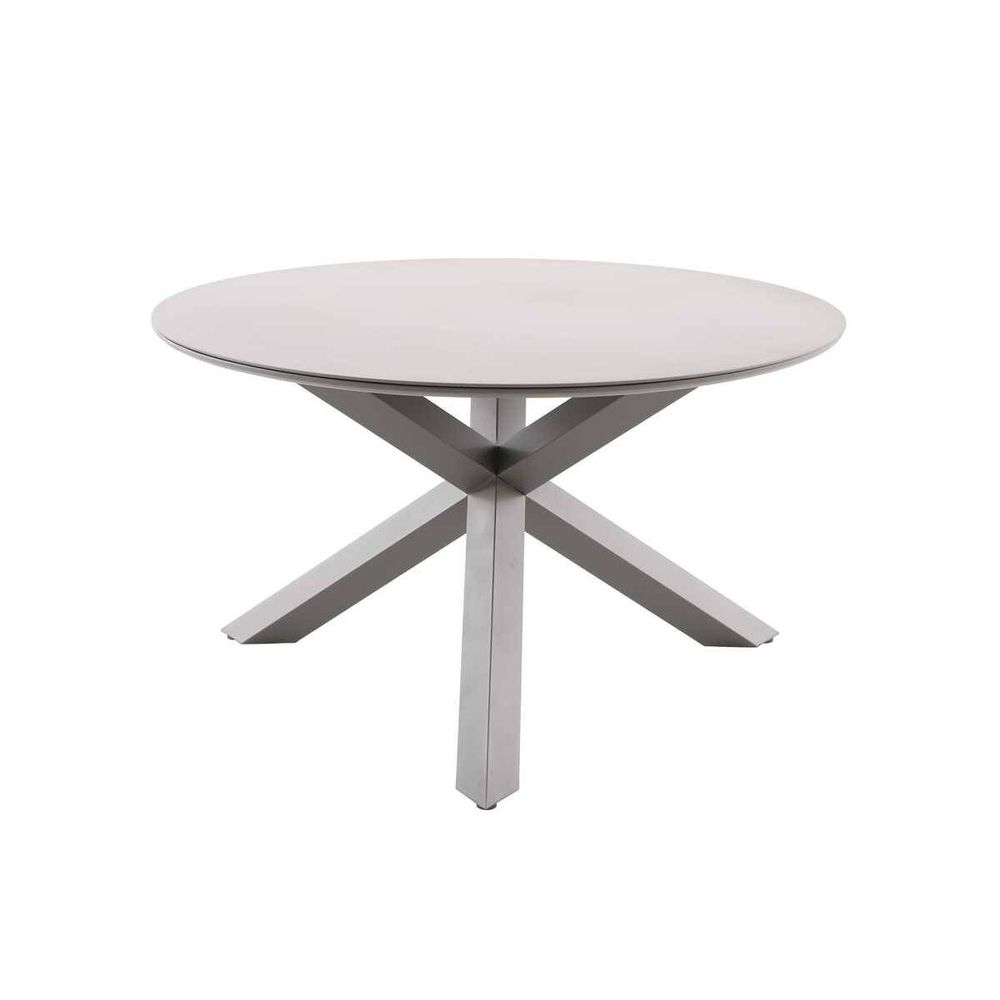 Table de jardin 6 places oryon d130cm café