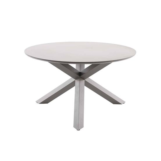 Table de jardin 6 places oryon d130cm café
