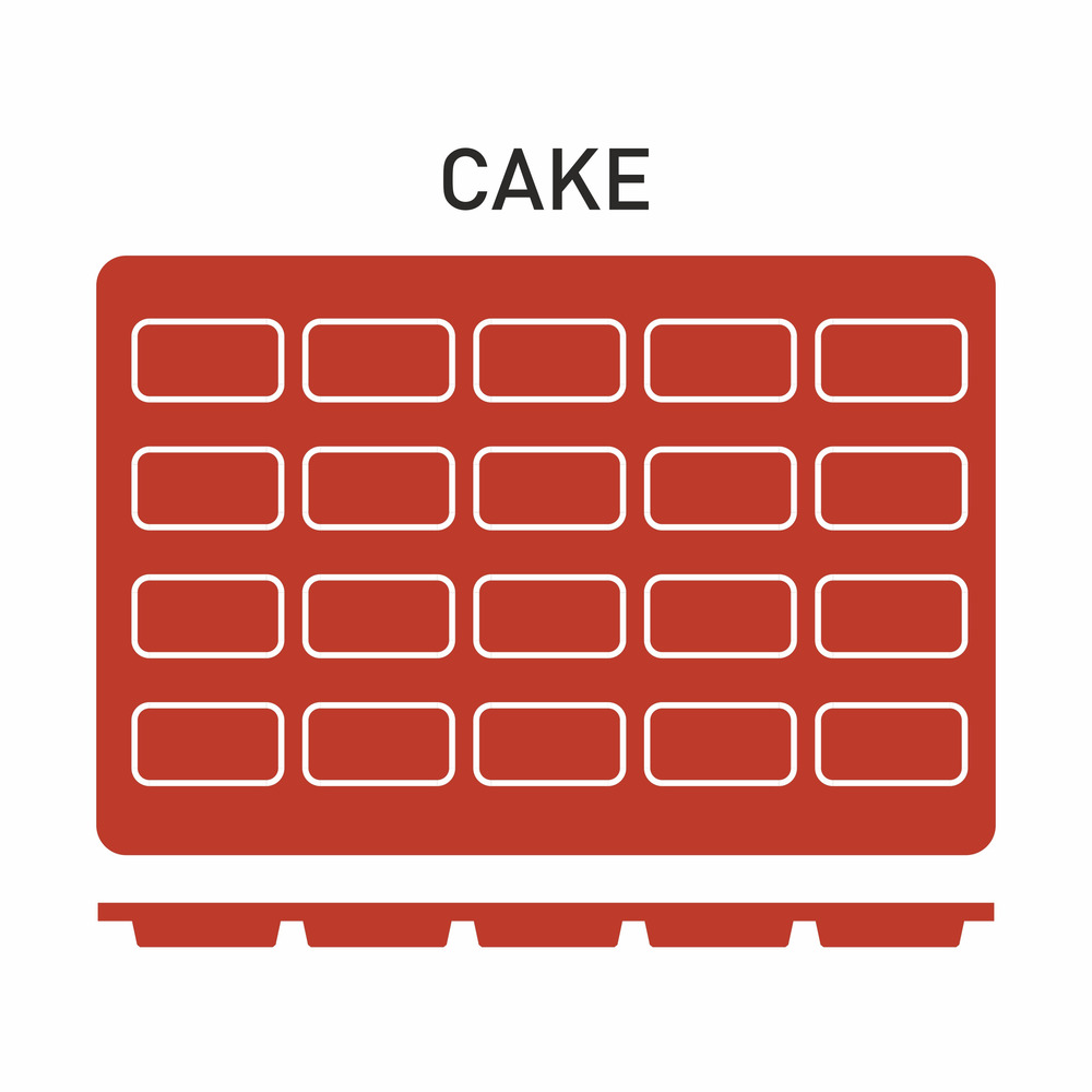 Moule silicone 20 cakes 49x26 mm - pujadas