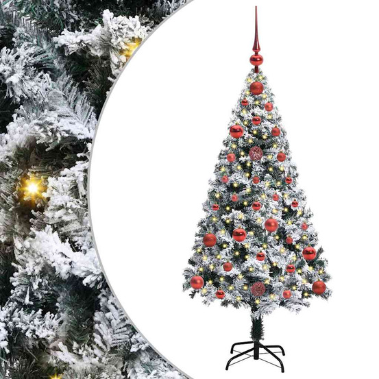 Sapin de noël artificiel blanc 120 cm pvc, acier et plastique