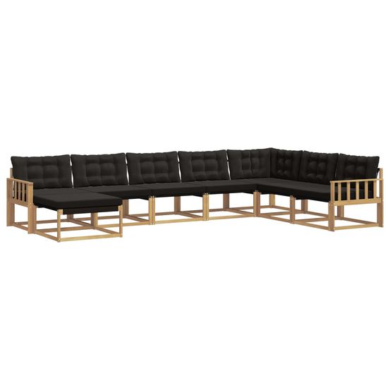 Ensemble de canapés d'extérieur 8 pc blanc et noir