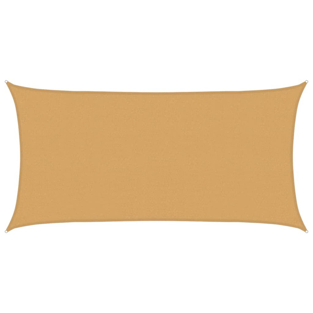 Voile d'ombrage 160 g/m² rectangulaire sable 2,5x5 m pehd