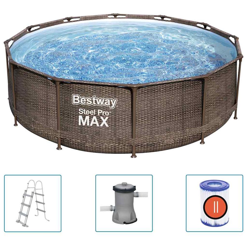 Ensemble de piscine steel pro max deluxe series 366x100 cm