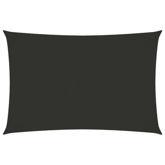 Voile d'ombrage parasol tissu oxford rectangulaire 6 x 8 m anthracite