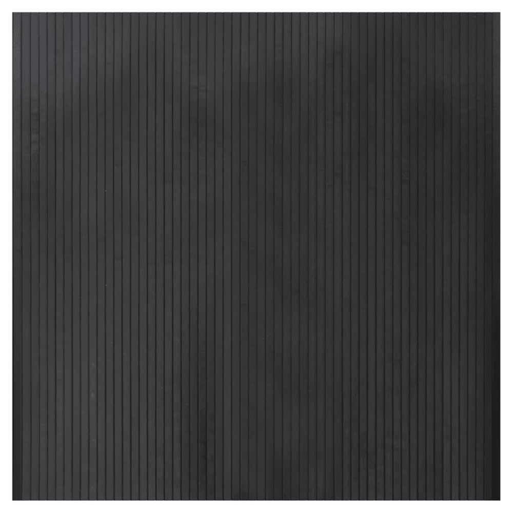 Tapis rectangulaire gris 100x100 cm bambou