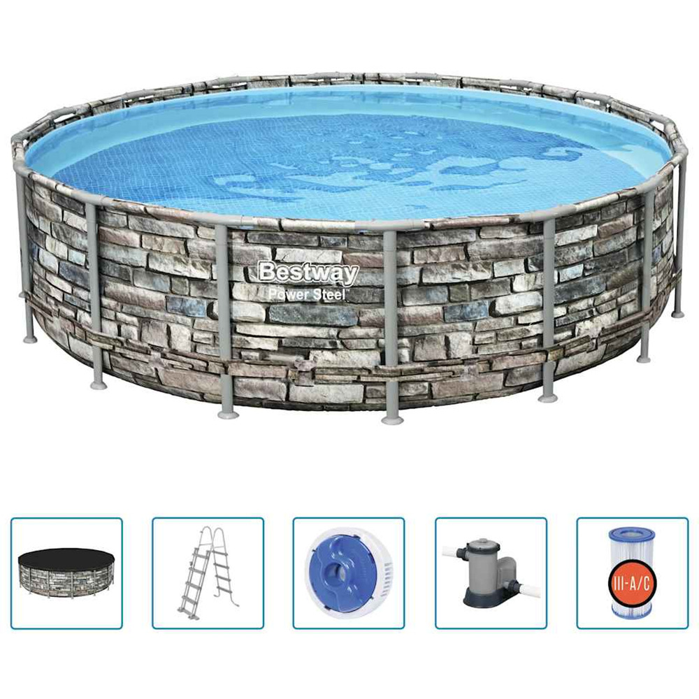 Ensemble de piscine power steel 488x122 cm
