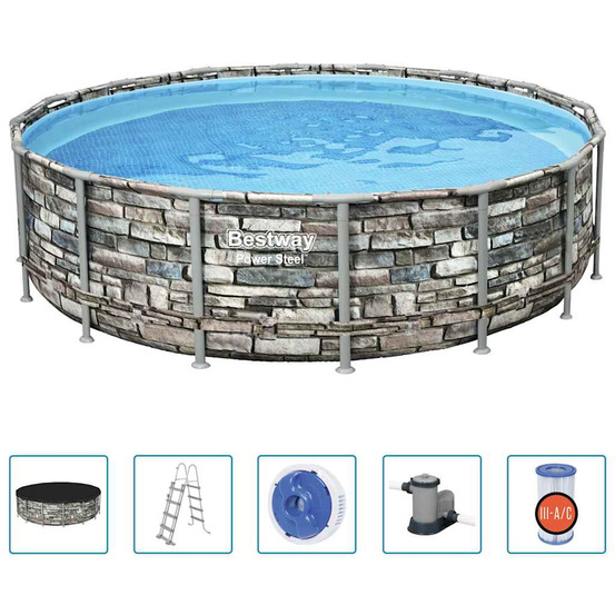 Ensemble de piscine power steel 488x122 cm