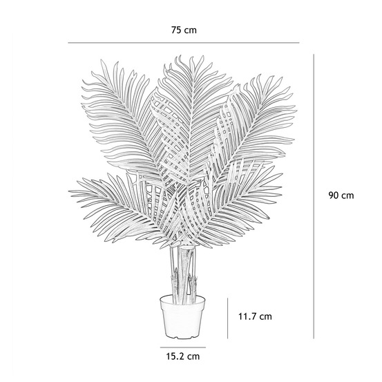 Palmier artificiel areca 90cm