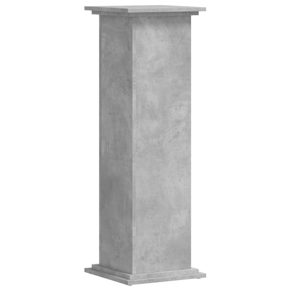 Support de plante gris béton 33 x 33 x 100 cm bois d'ingénierie
