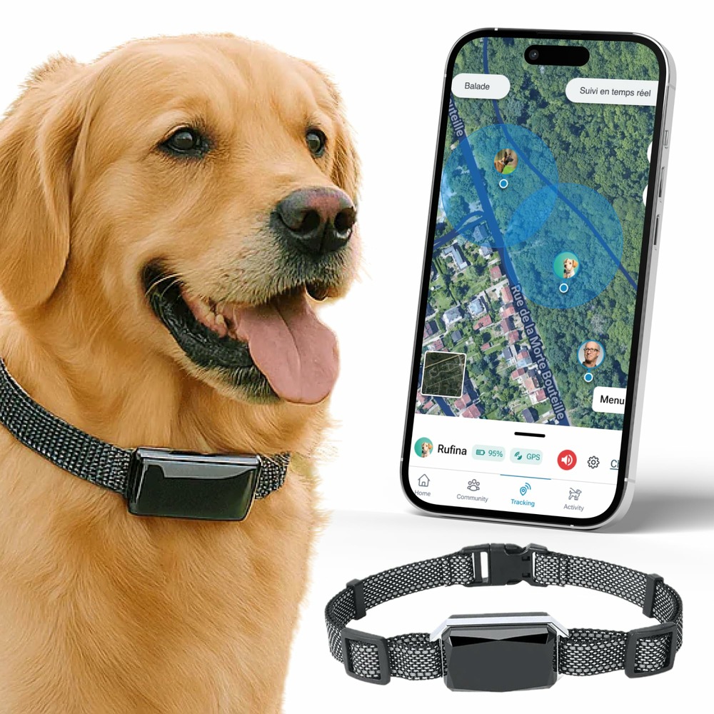Bixar viva plus – traceur gps 4g chien | 12 mois d’abonnement france inclus, zéro frais | localisation précise | anti-fugue | vibrat