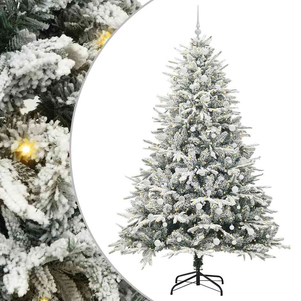 Arbre de noël artificiel pré-éclairé avec ensemble de boules