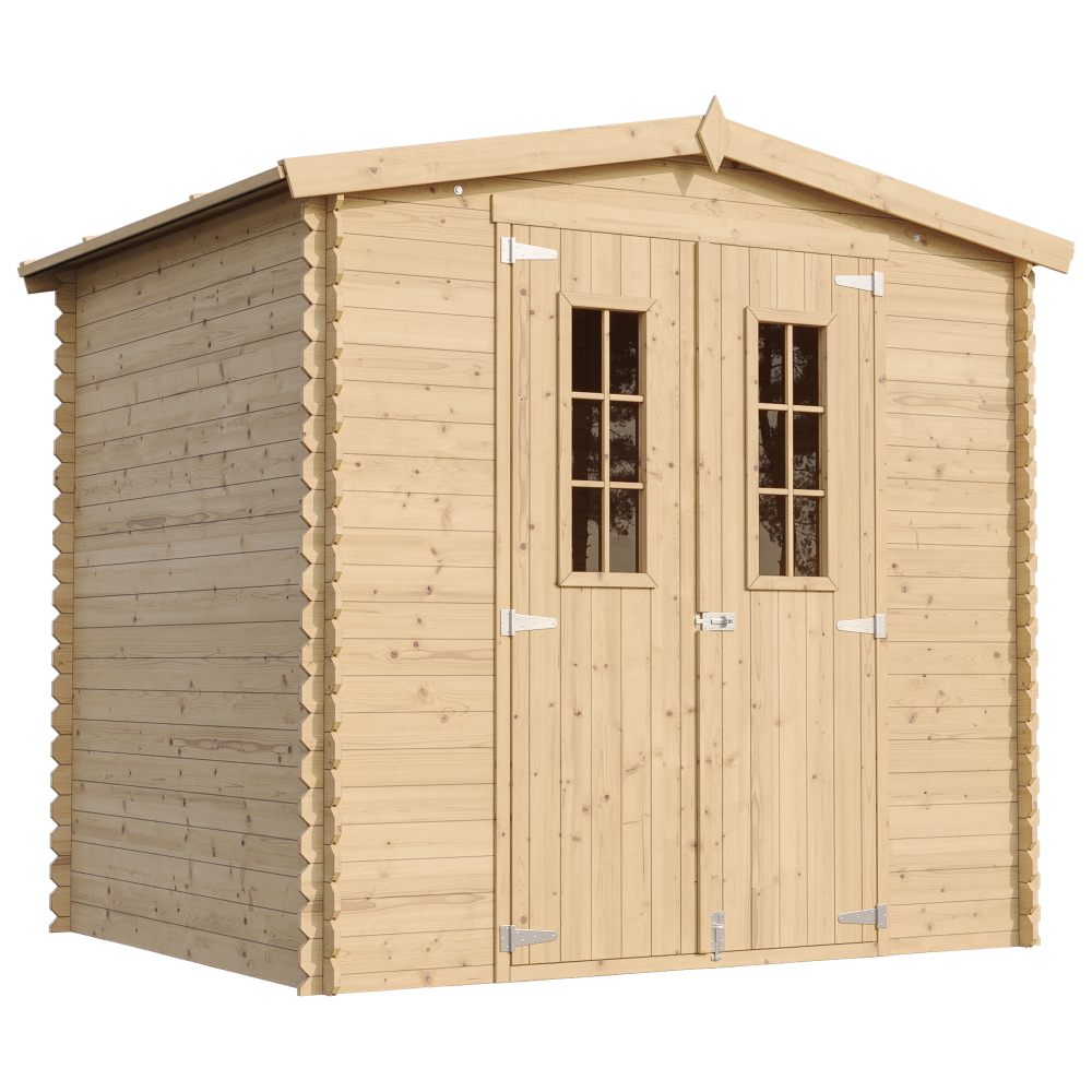 Abri de jardin en bois avec sol traité - stockage extérieur i236xl226xh218 cm/ 4.33 m2 - timbela m369c+m369g
