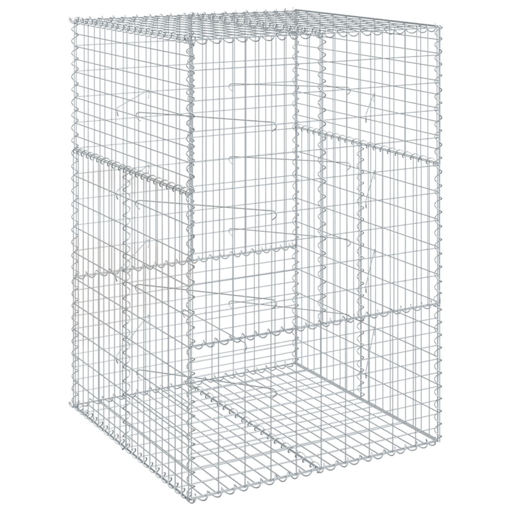 Panier gabion avec couvercle 100x100x150 cm fer galvanisé