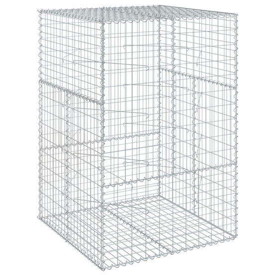 Panier gabion avec couvercle 100x100x150 cm fer galvanisé
