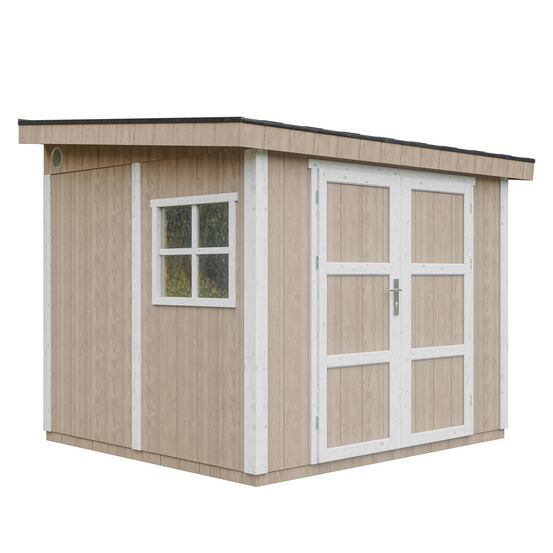 Abri de jardin qualité premium 5,9 m² - h231x248x294 cm - timbela m938-terra brown