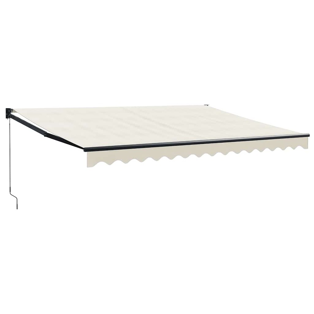 Auvent rétractable crème 4x3 m tissu et aluminium