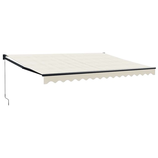 Auvent rétractable crème 4x3 m tissu et aluminium