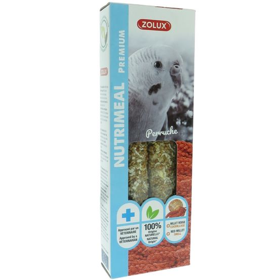 Friandises 2 sticks premium millet rouge pour perruche , pour oiseaux