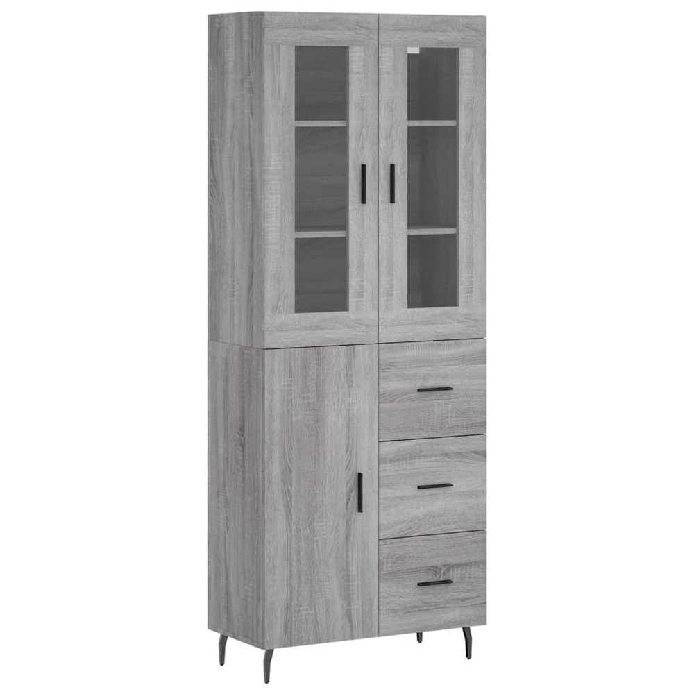 Buffet bahut commode armoire meuble de rangement organisateur cuisine salle de séjour salon haut sonoma 69,5 x 34 x 180 cm bo