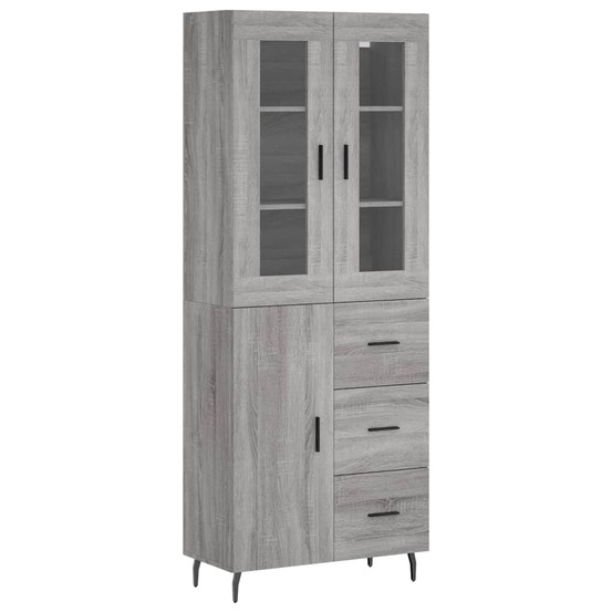 Buffet bahut commode armoire meuble de rangement organisateur cuisine salle de séjour salon haut sonoma 69,5 x 34 x 180 cm bo