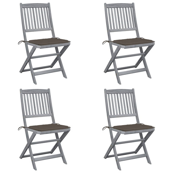 Chaises pliables d'extérieur 4 pcs