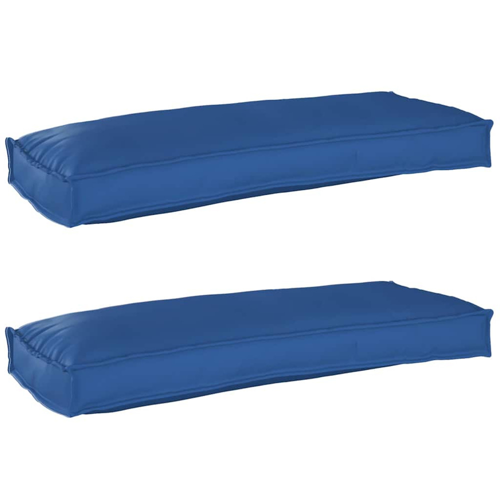 Set de coussins de palette 2 pcs bleu royal 100 x 40 x 8 cm
