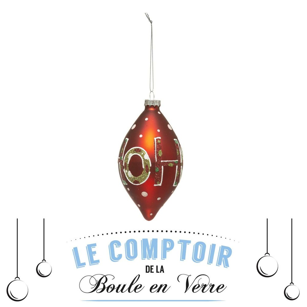 Boule de noël goutte 80mm 