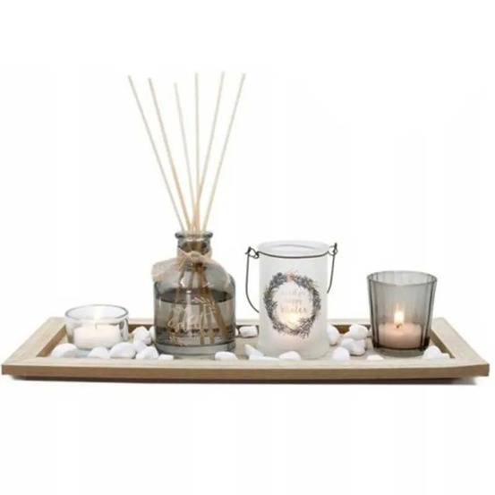 Coffret diffuseur parfum et bougies – ambiance naturelle et déco