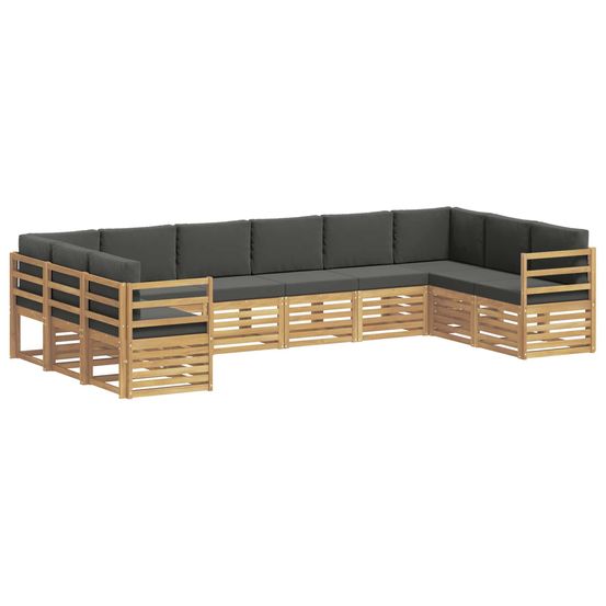 Ensemble de canapés d'extérieur 10 pc blanc et anthracite