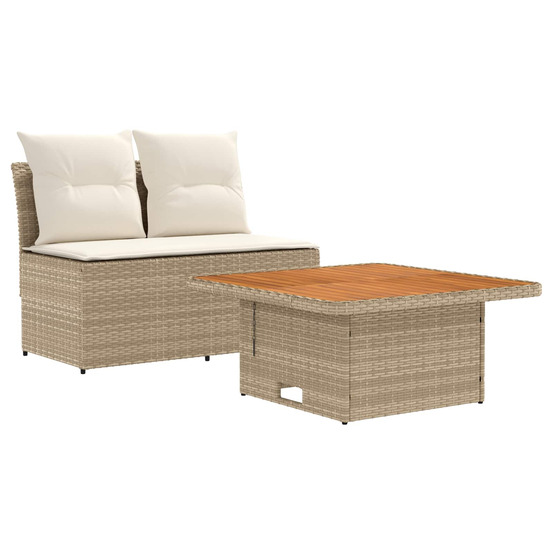 2 pièce canapé du milieu de jardin avec table relevable