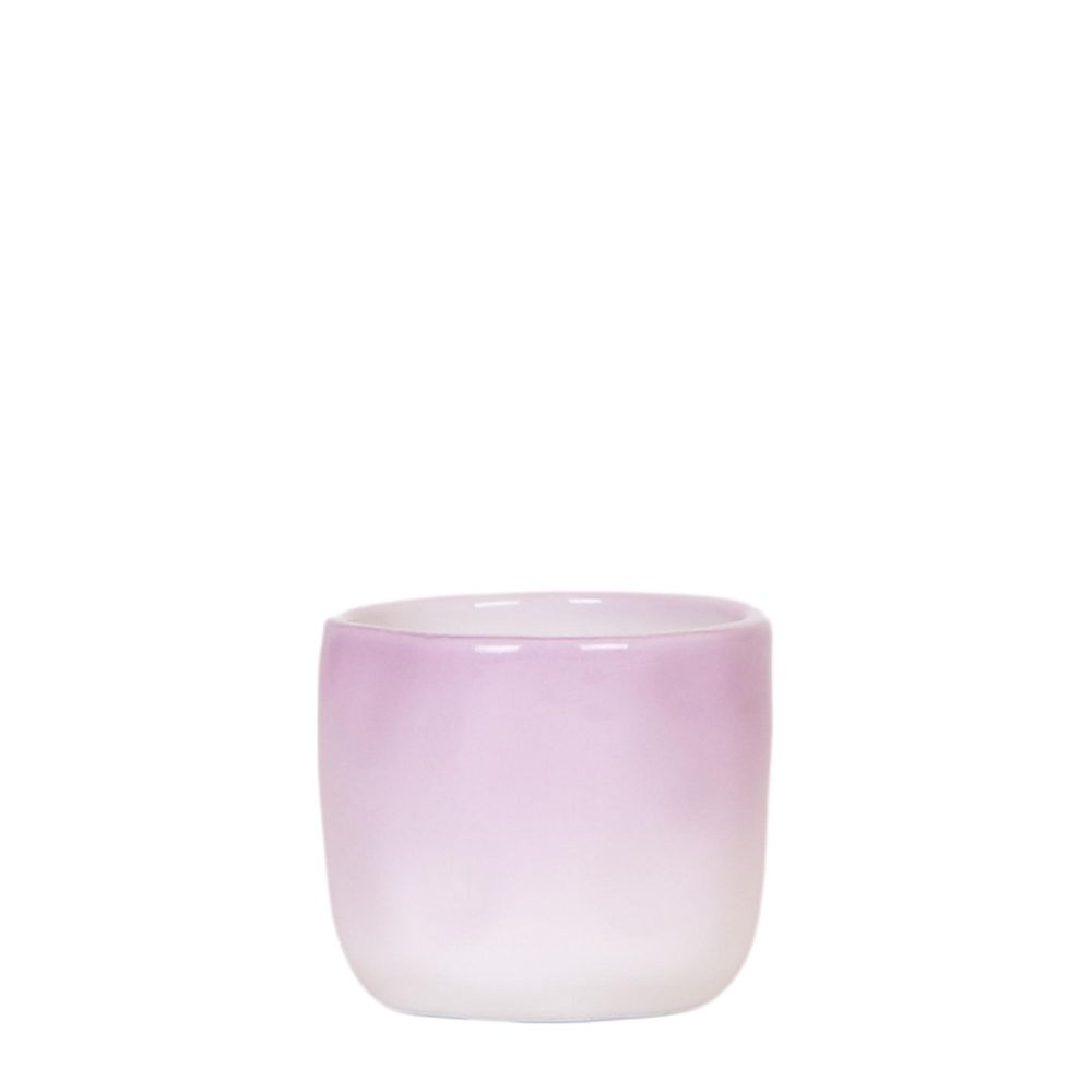 Cache-pot céramique dégradé - camaïeu tout en douceur - pot de 6cm - rose