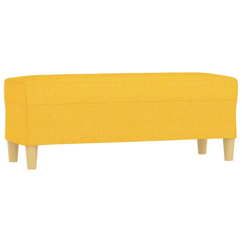 Banc jaune clair 100x35x41 cm tissu