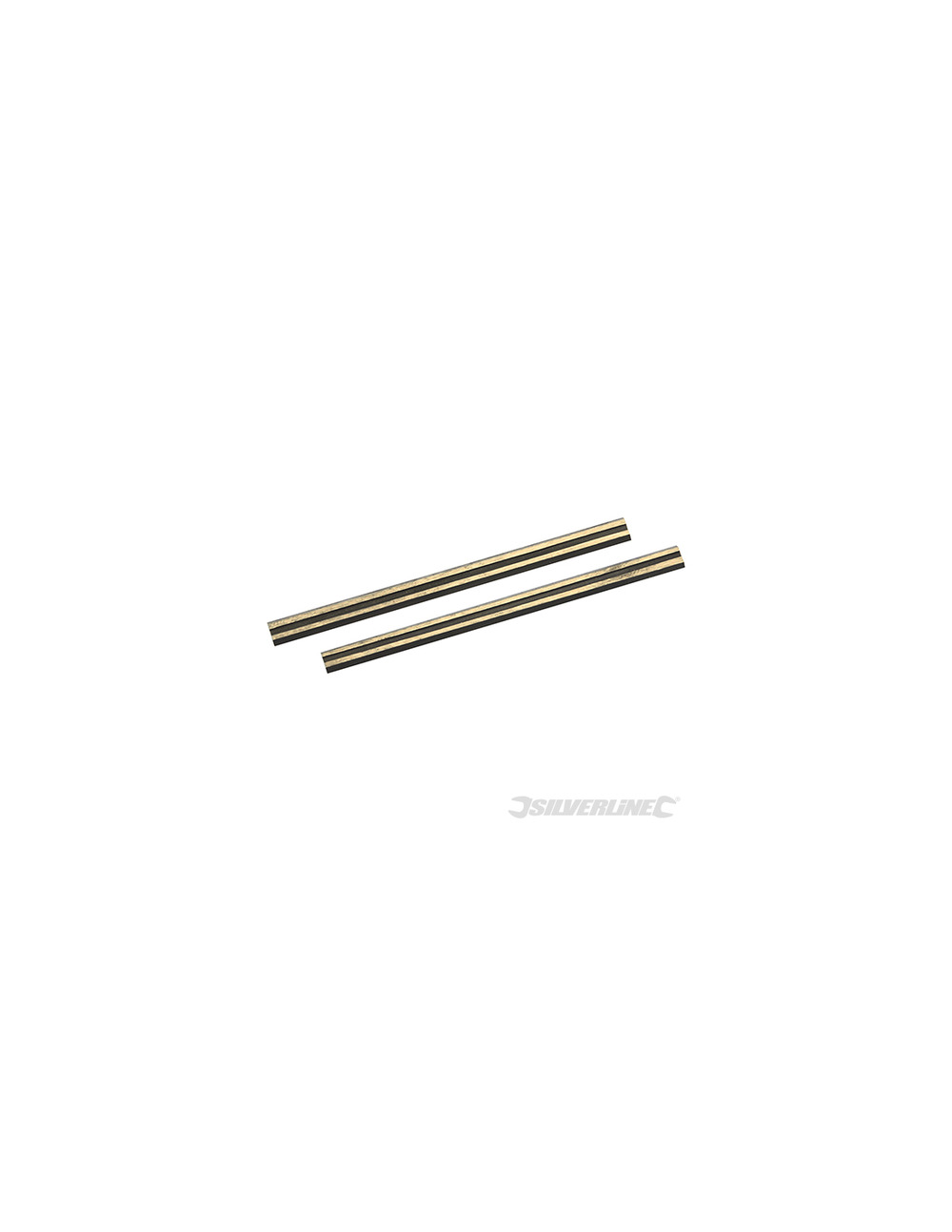 Silverline - fers de rabot en carbure de tungstène, 2 pcs - 80 x 5,5 x 1,1 mm