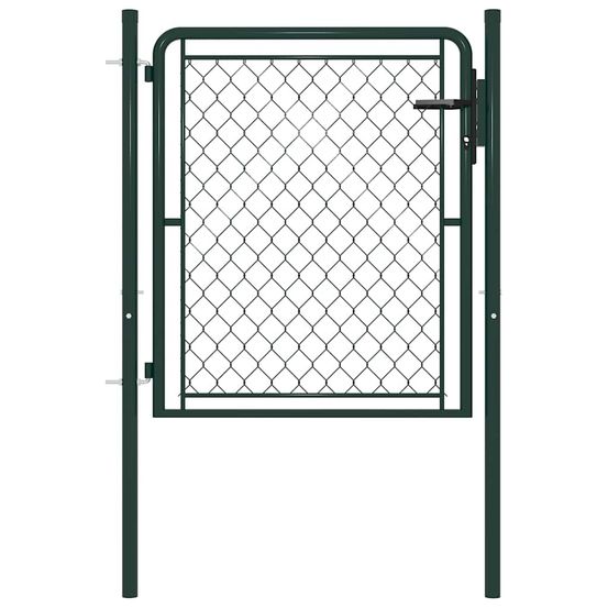 Portail de jardin en acier vert 100 x 75 cm