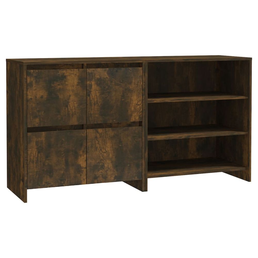 Buffets 2 pcs chêne fumé bois d'ingénierie