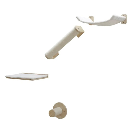 Mur d'escalade pour chats alps 52x14x33 cm naturel et blanc