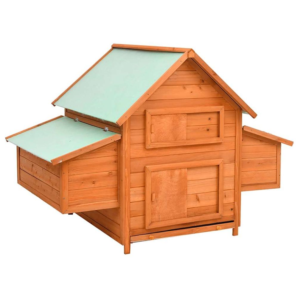 Poulailler 150x96x110 cm bois de sapin massif