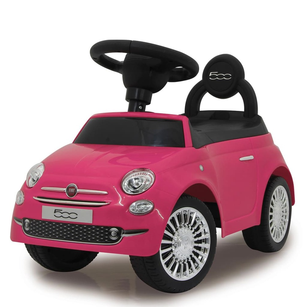 Voiture à pousser fiat 500 rose