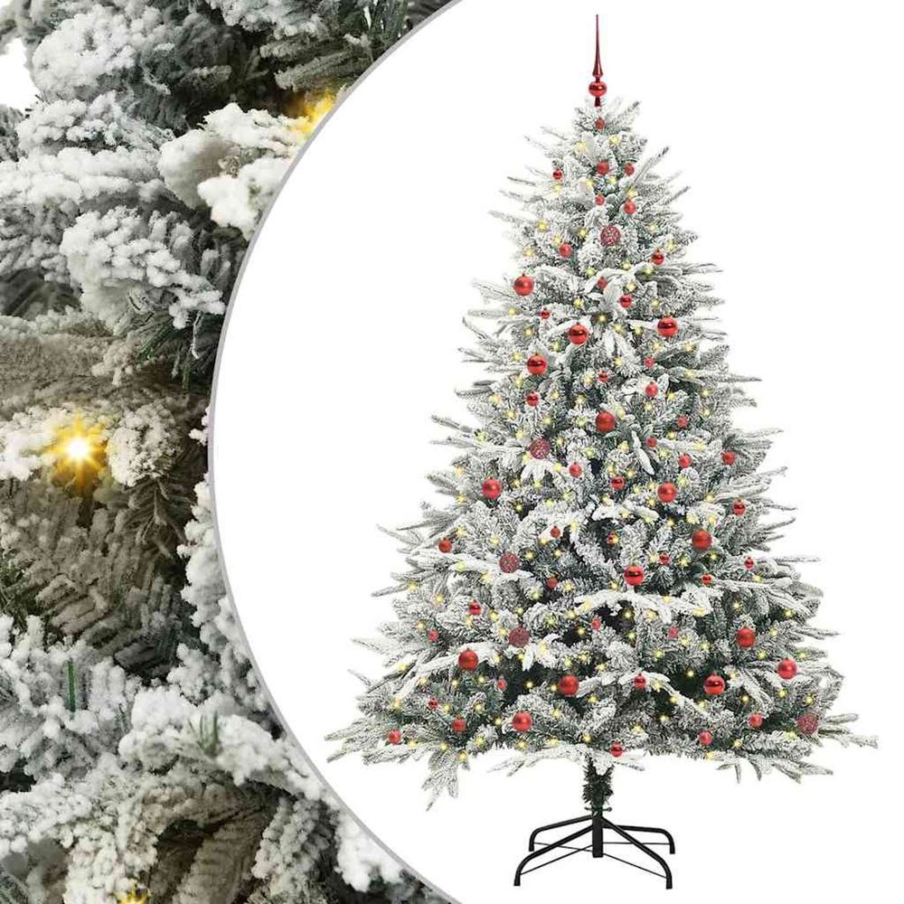Arbre de noël artificiel pré-éclairé avec ensemble de boules