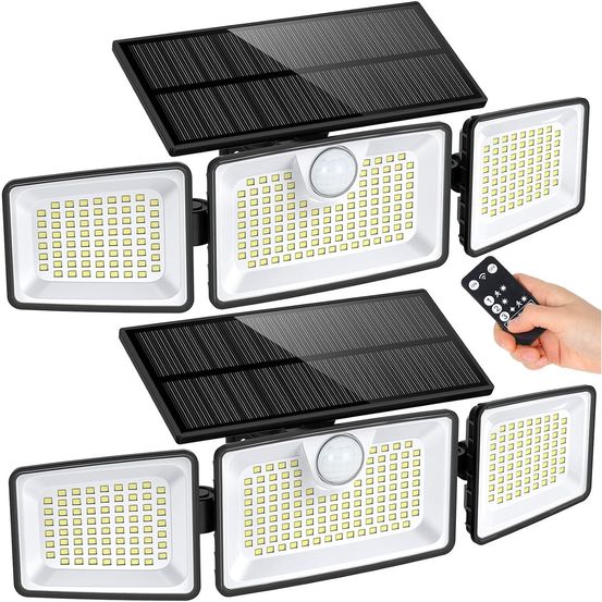 2 projecteurs solaires sensor gleamax 700lm