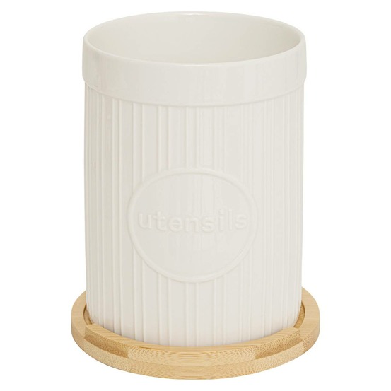 5five - pot à ustensiles céramique blanc