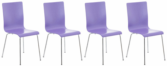 Lot de 4 chaises visiteurs pepe